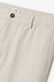 Tapered fit chinobroek in katoen en linnen