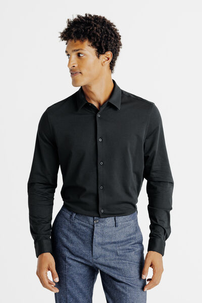 Chemise en maille coton slim