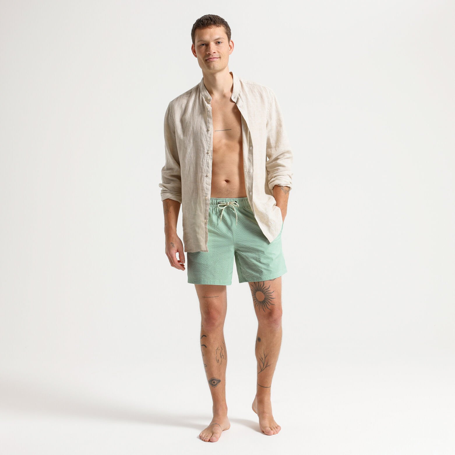 Maillot de bain seersucker ray&eacute;