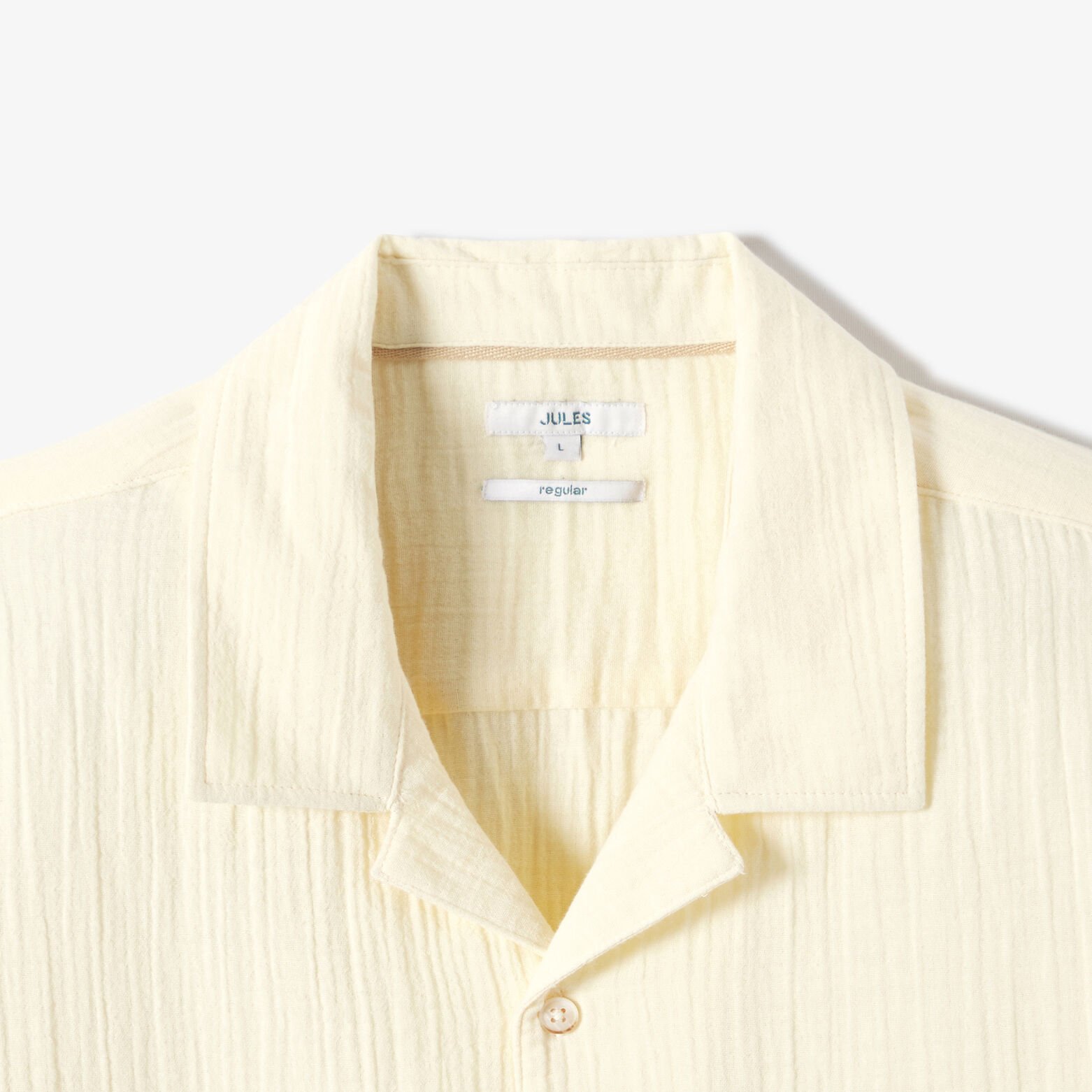 Chemisette en gaze de coton col requin