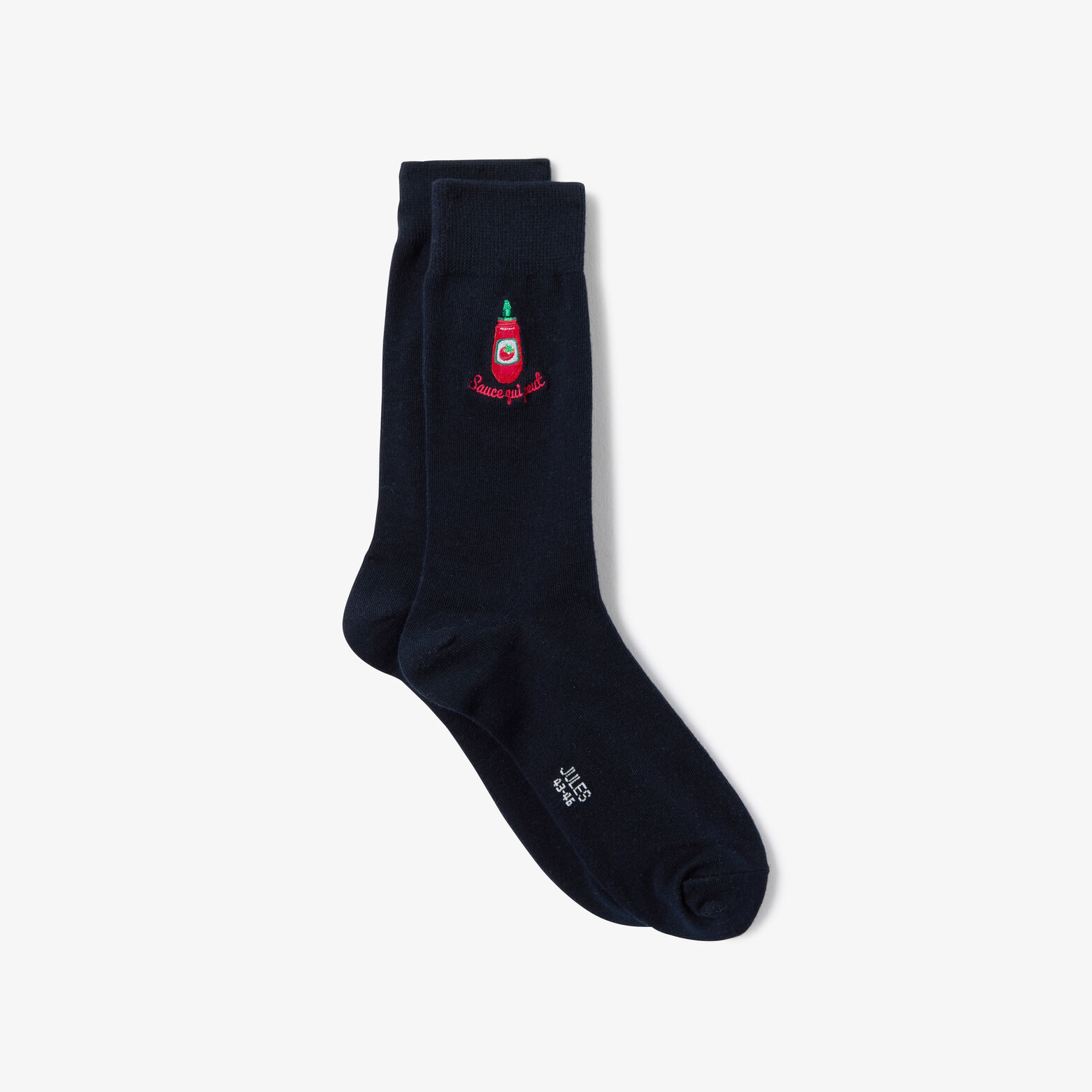 Chaussettes hautes brod&eacute;es