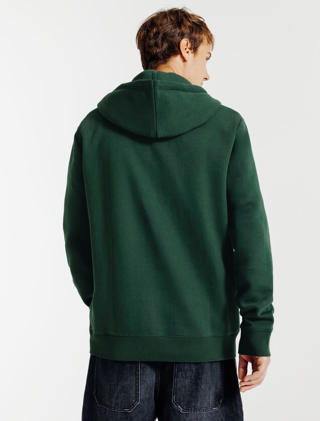 Sweater met kap en rits