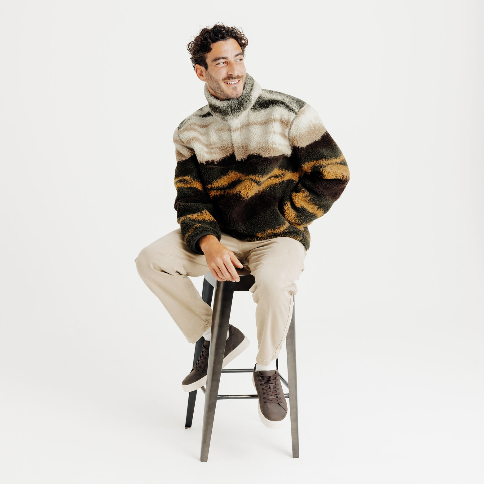 Veste en sherpa imprimé