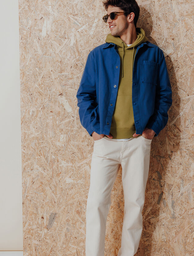 Overhemd in katoen met print