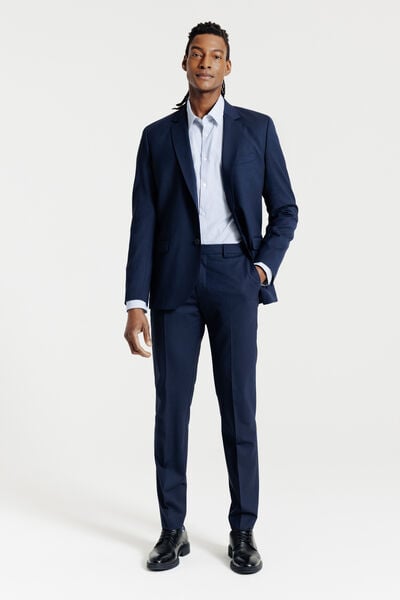 Regular fit gestreept hemd in katoen