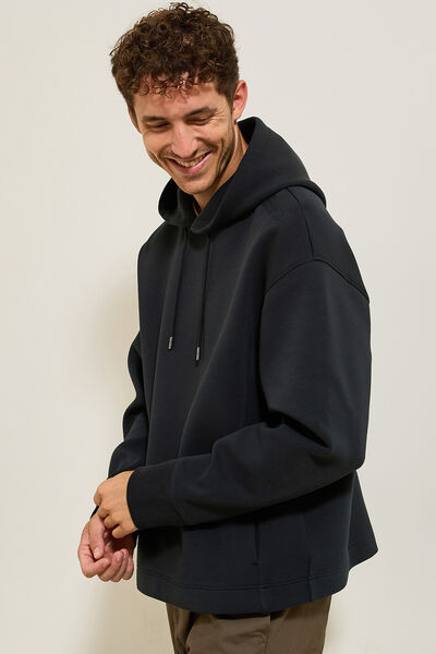 Sweat à capuche oversize bas droit