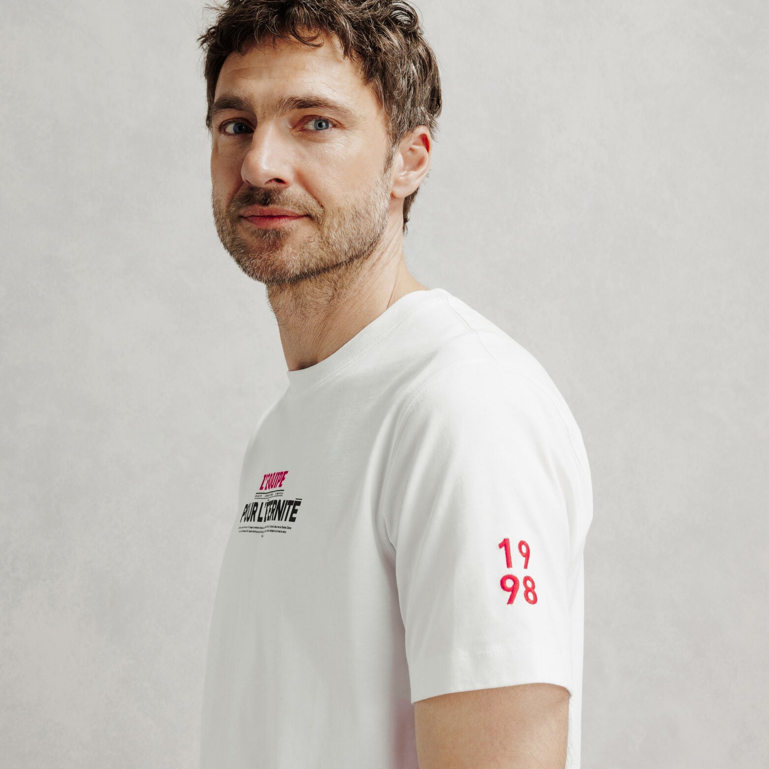 Tee shirt imprim&eacute; devant licence L'&Eacute;quipe