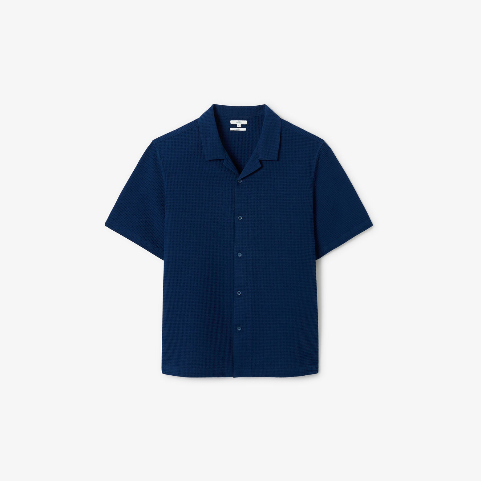 Effen hemdje in gewafeld katoen