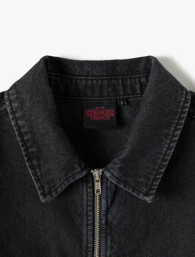 Veste en jean zippée licence Stranger Things