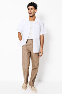 Chemisette en coton mati&egrave;re textur&eacute;e