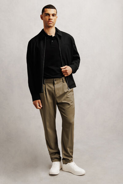 Effen polo in piqu&eacute;katoen met korte mouwen