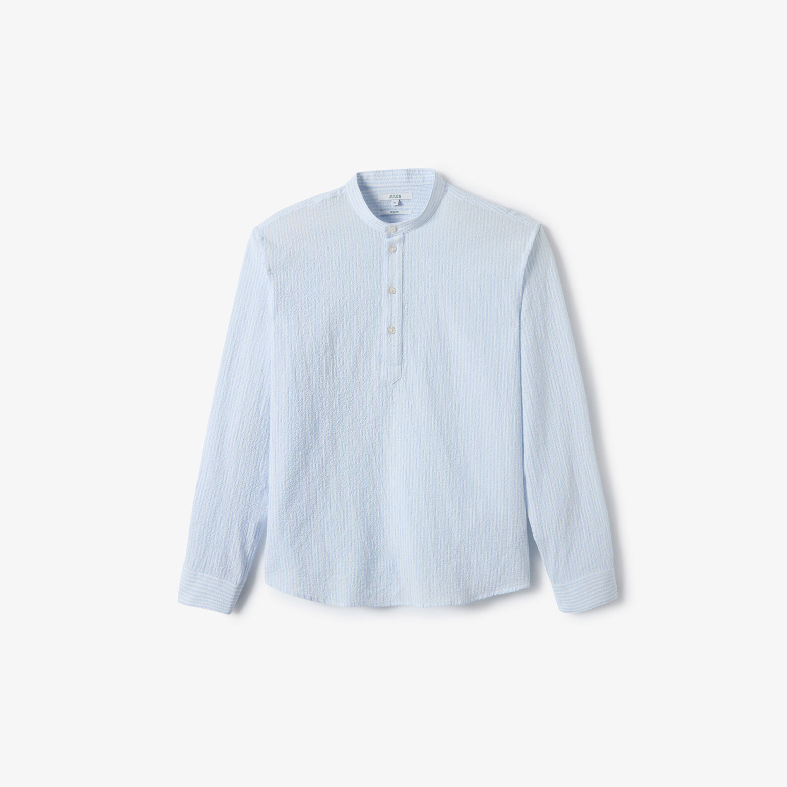 Chemise col mao regular 100% coton