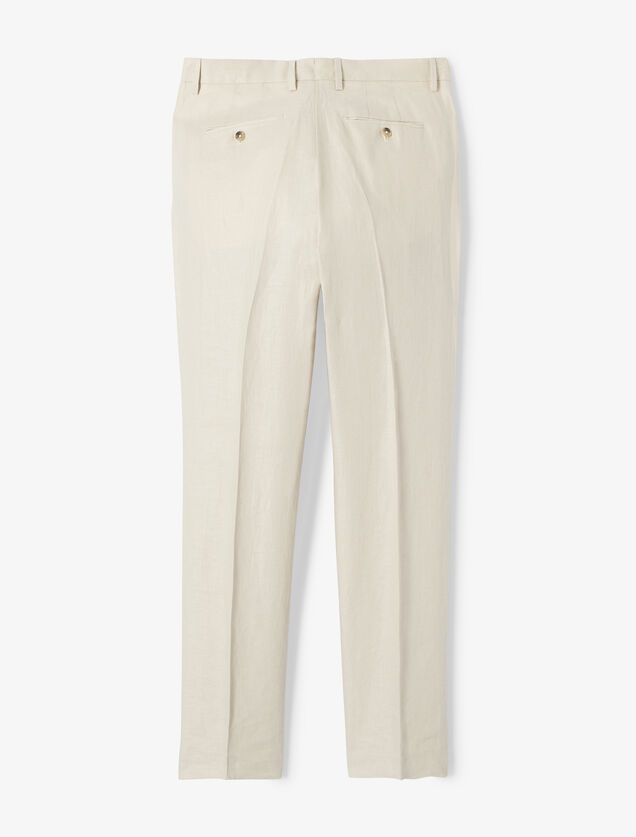 Comfort fit kostuumbroek in linnen