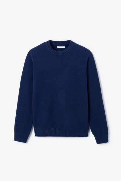 Pull col rond mousseux coton majoritaire