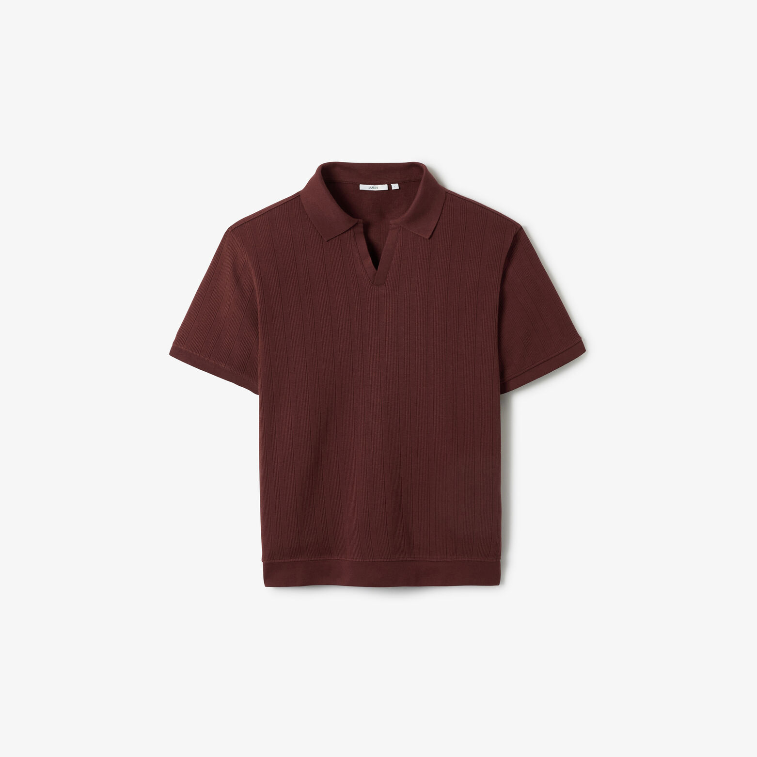 Polo manches courtes col resort mati&egrave;re textur&eacute;e