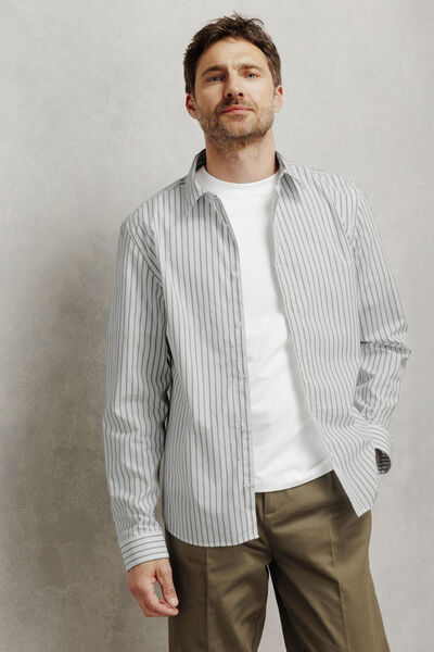 Chemise en coton regular ray&eacute;e