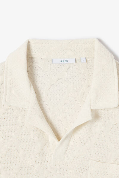 Polo col resort jacquard