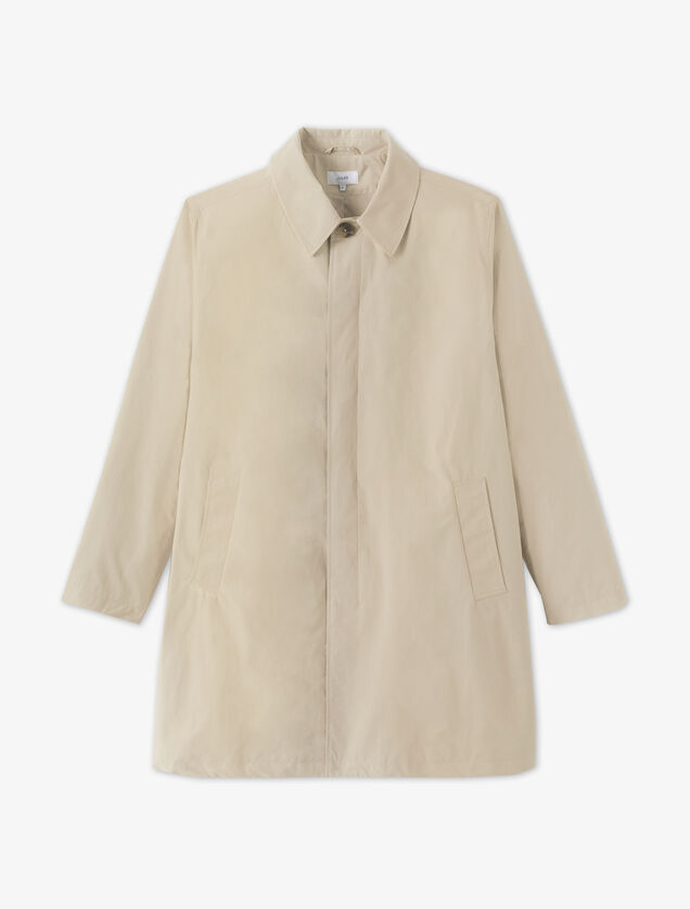 Lange trenchcoat hemdskraag, gevoerd