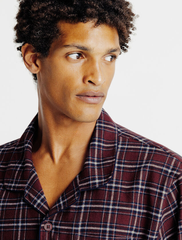 Ensemble pyjama en flanelle &agrave; carreaux