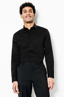 Chemise sans repassage en coton unie slim