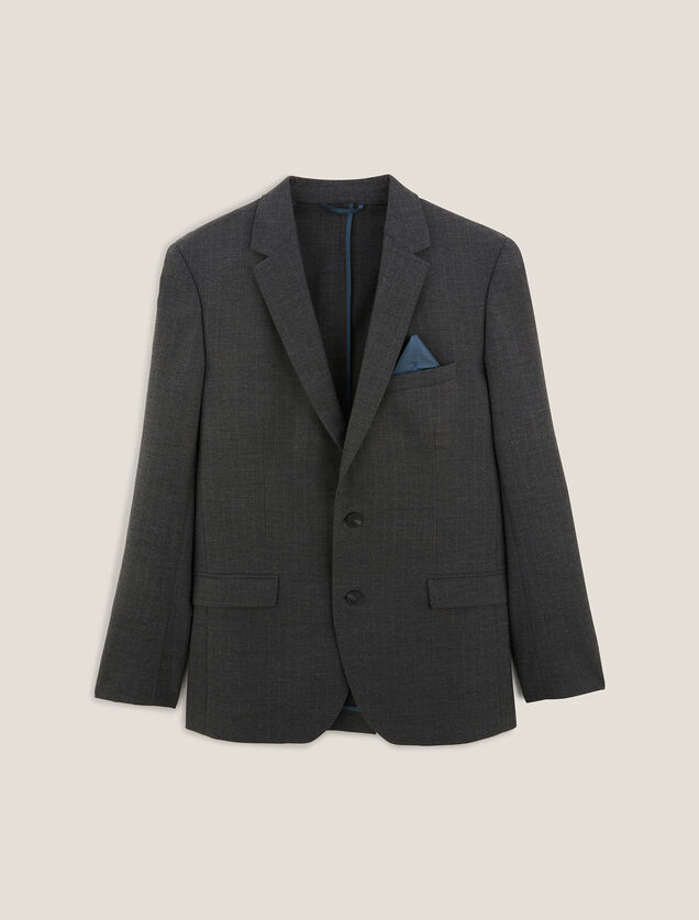 Veste de costume slim &agrave; rayures