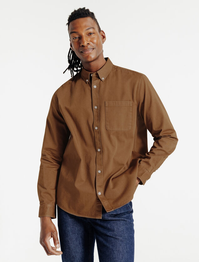 Chemise en coton unie