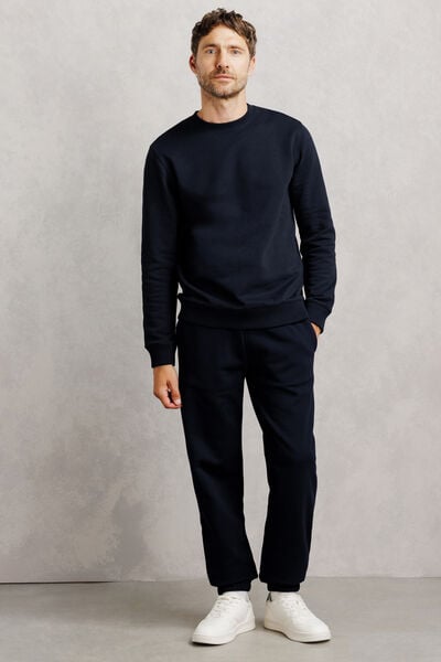 Sweat col rond molleton uni