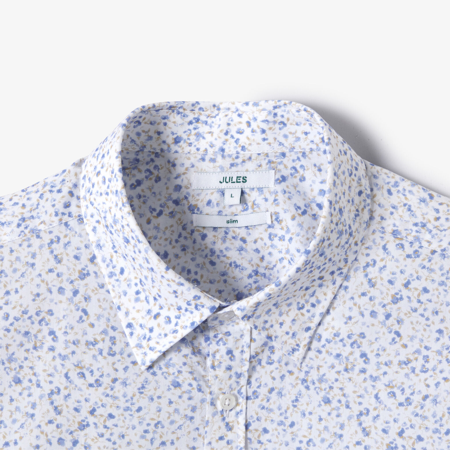 Slim fit hemd in katoen met bloemenprint