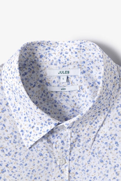 Slim fit hemd in katoen met bloemenprint