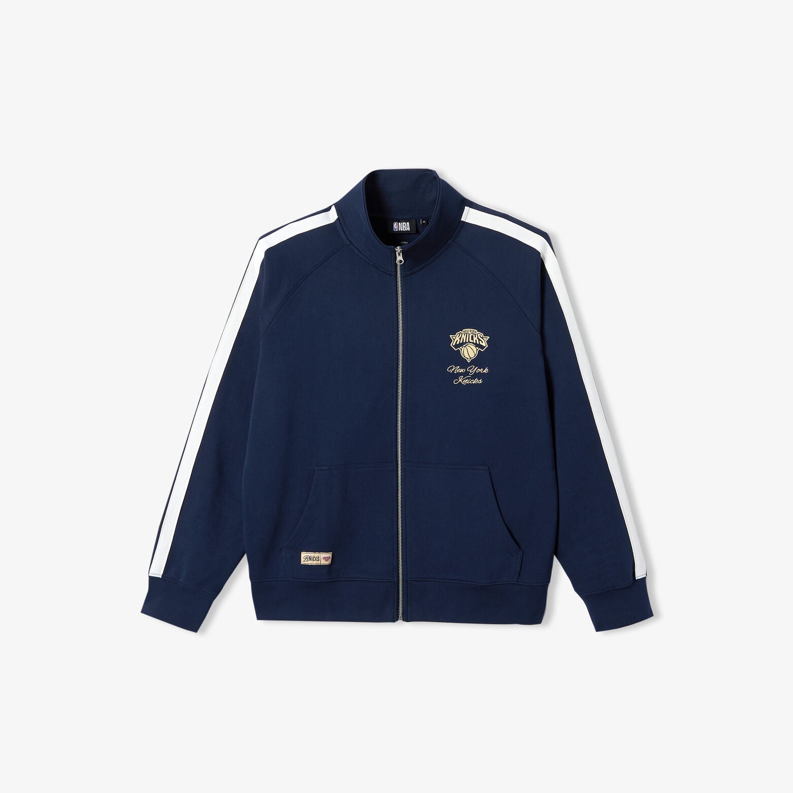 Sweat zipp&eacute; brod&eacute; New York Knicks licence NBA