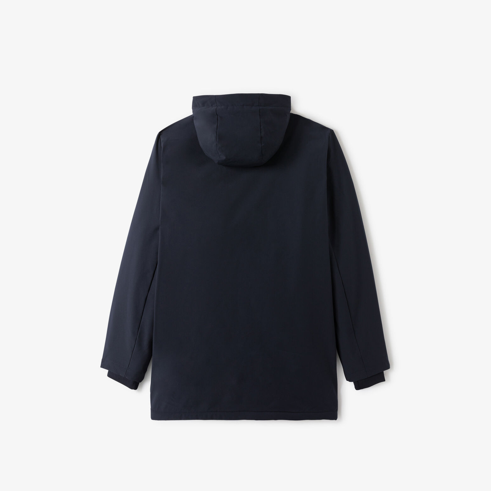 Parka longue à capuche doublée en sherpa