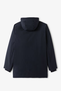 Parka longue &agrave; capuche doubl&eacute;e en sherpa