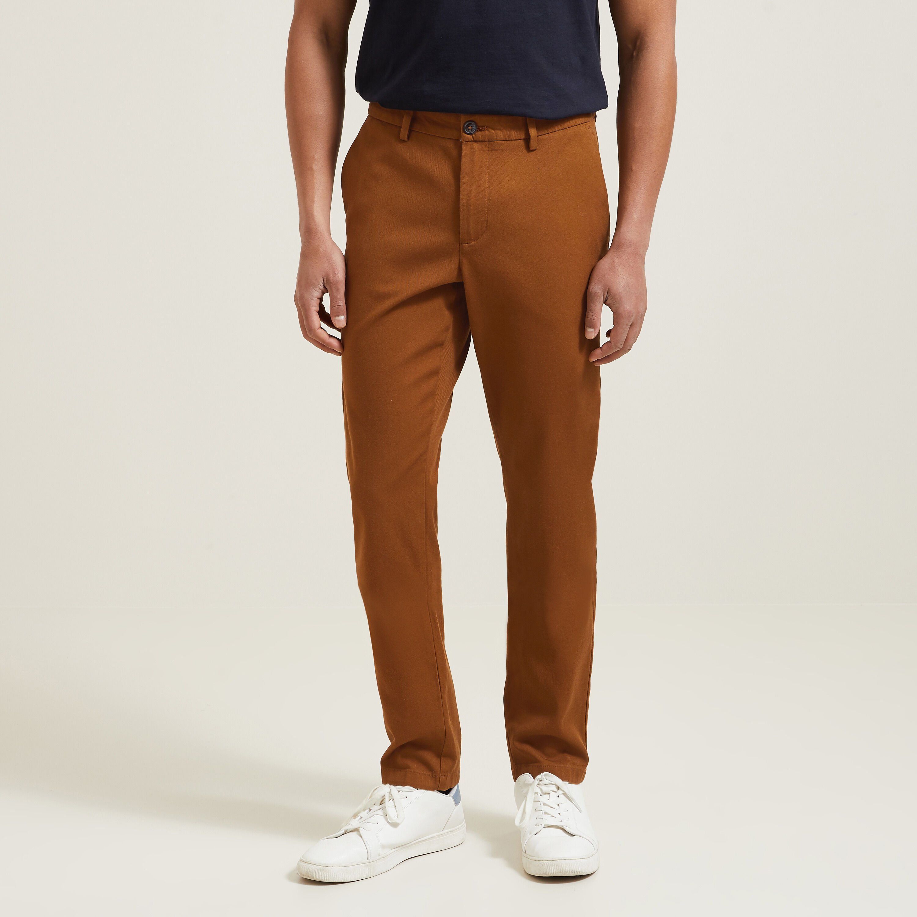 Pantalon store brun homme