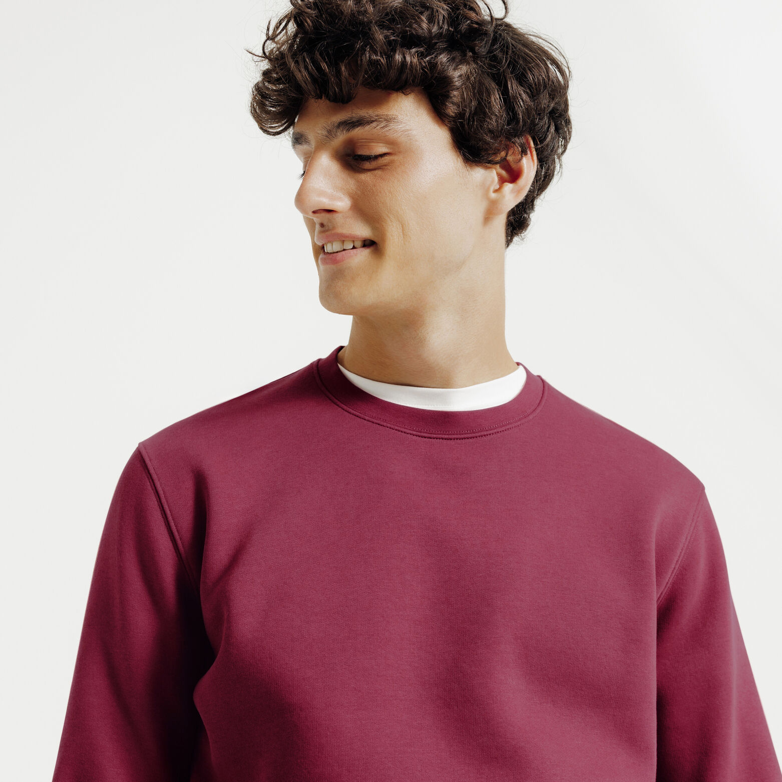 Effen sweater met ronde hals