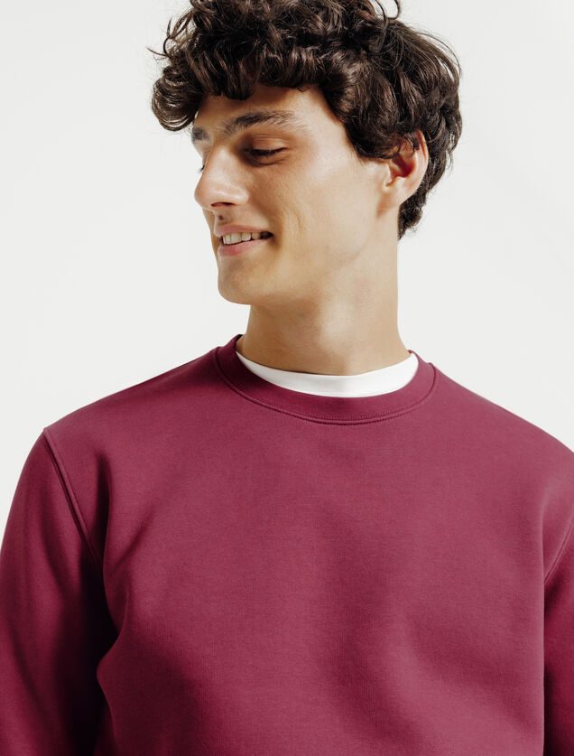 Effen sweater met ronde hals