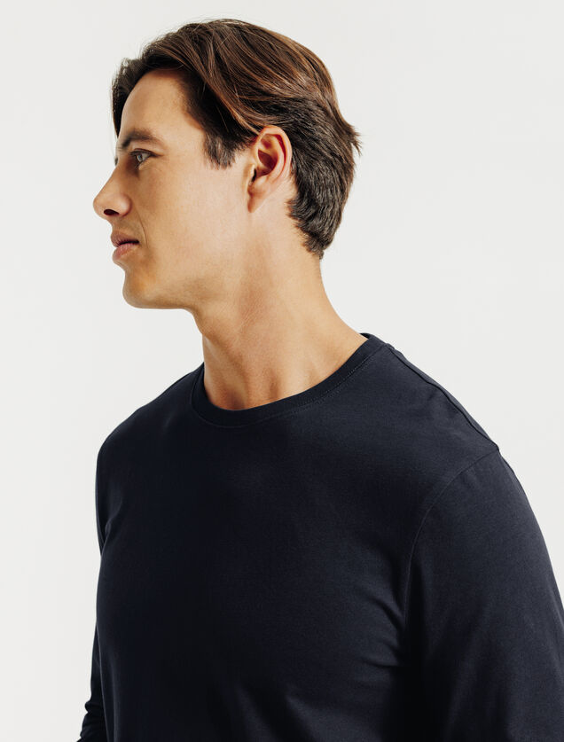 Tee shirt manches longues mati&egrave;re douce