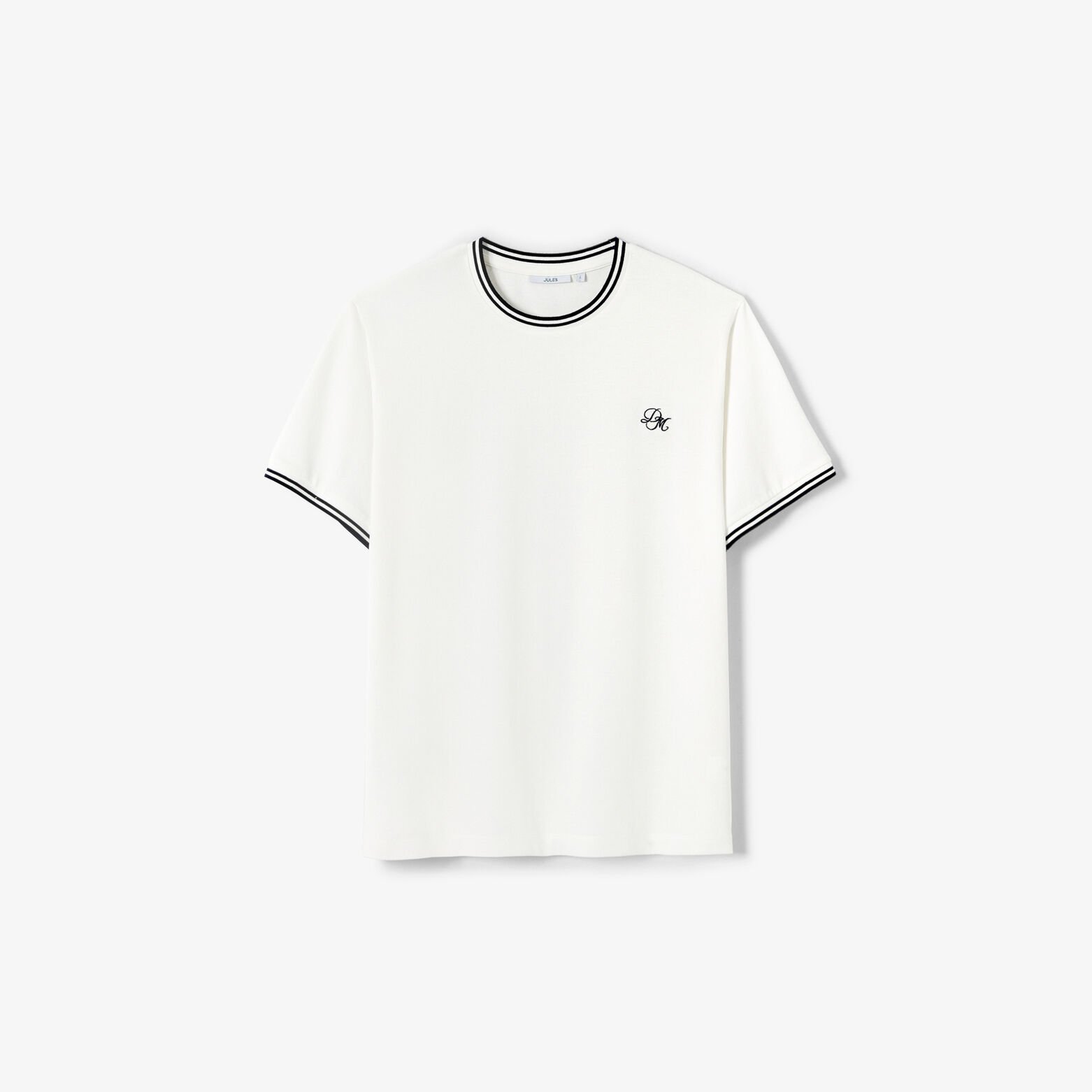 Tee shirt mati&egrave;re fantaisie contrast&eacute;