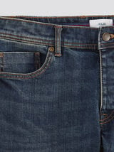 Straight jeans 4L, dirty blauw