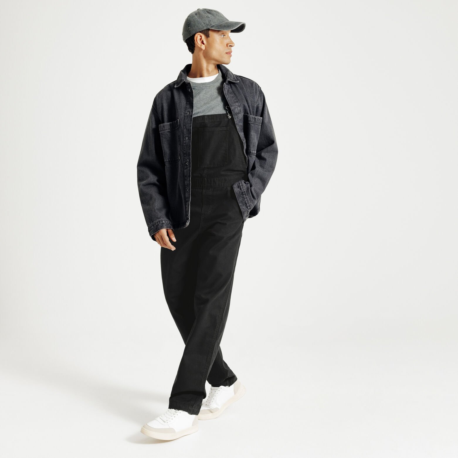 Salopette matière canvas