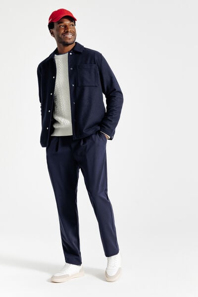 Pull col rond torsad&eacute;