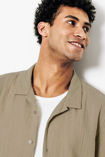 Chemisette en gaze de coton col requin