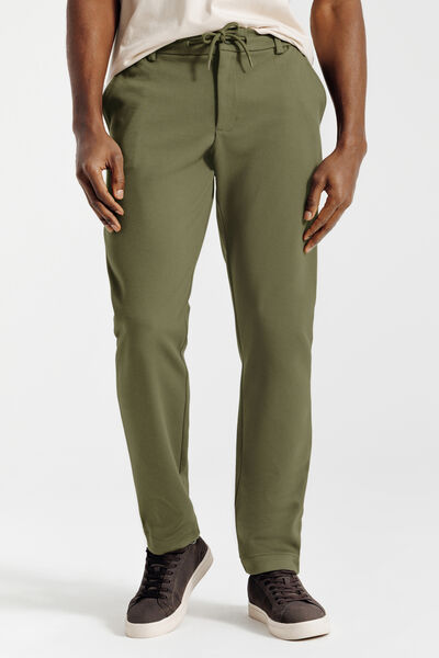 Pantalon chino tapered maille
