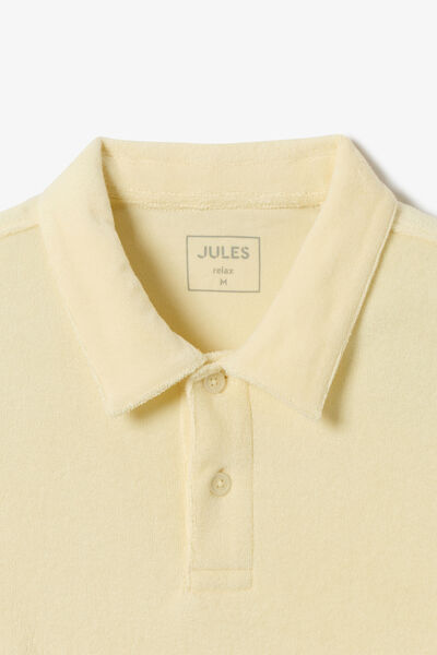 Polo manches courtes uni mati&egrave;re &eacute;ponge