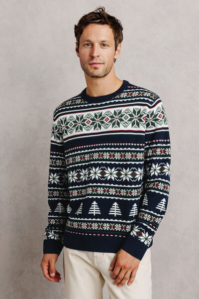 Pull de No&euml;l jacquard