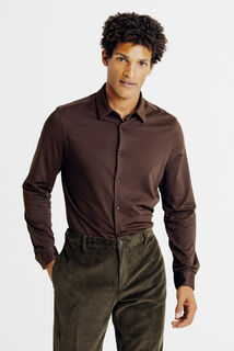 Chemise en maille coton slim