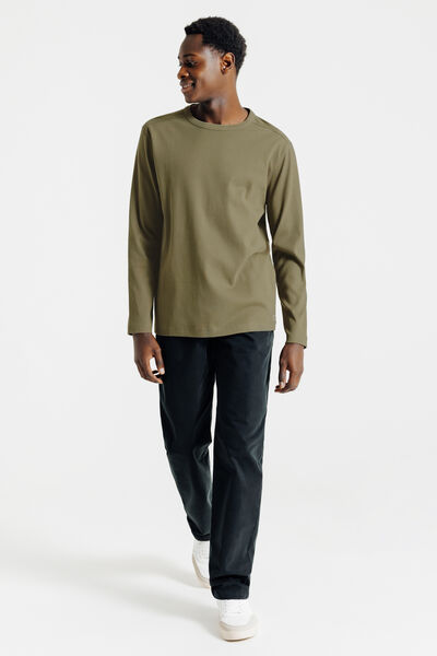 Tee shirt en c&ocirc;te manches longues