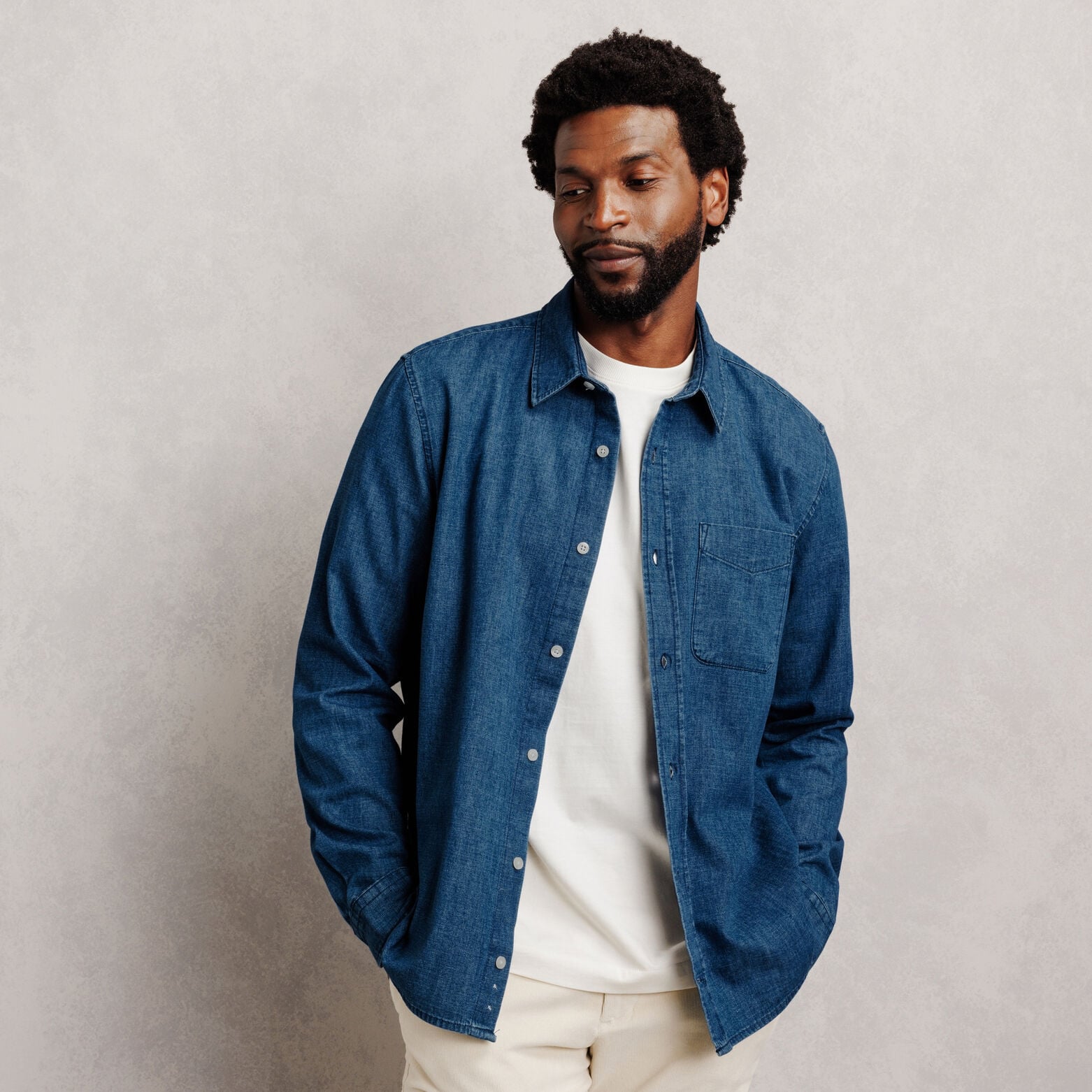 Chemise 100% coton chambray