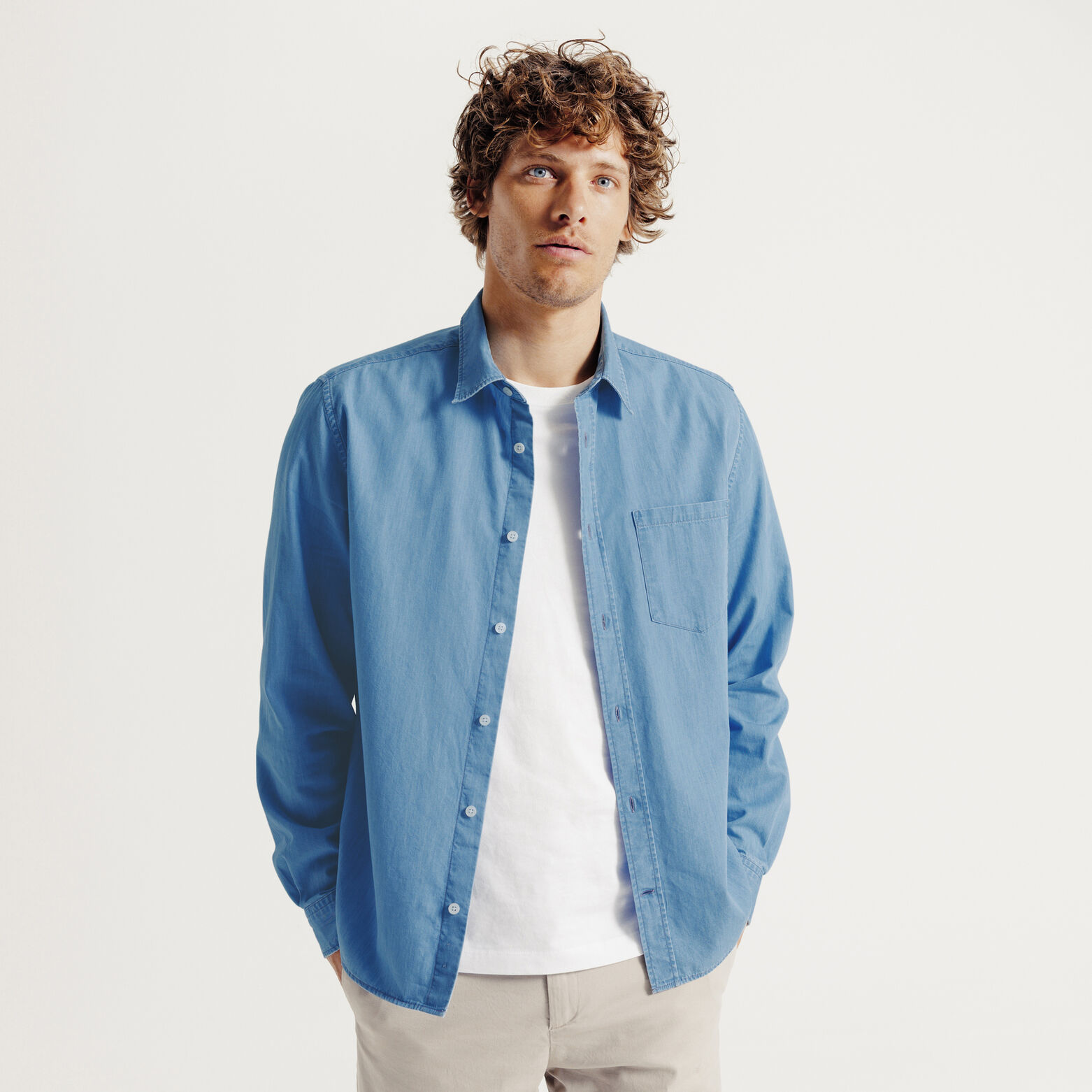 Chemise en coton chambray