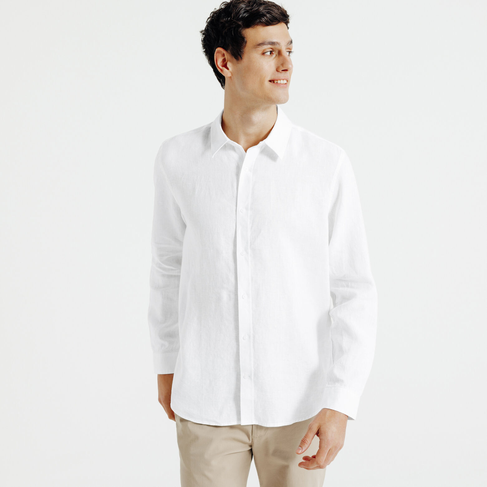 Effen hemd in linnen
