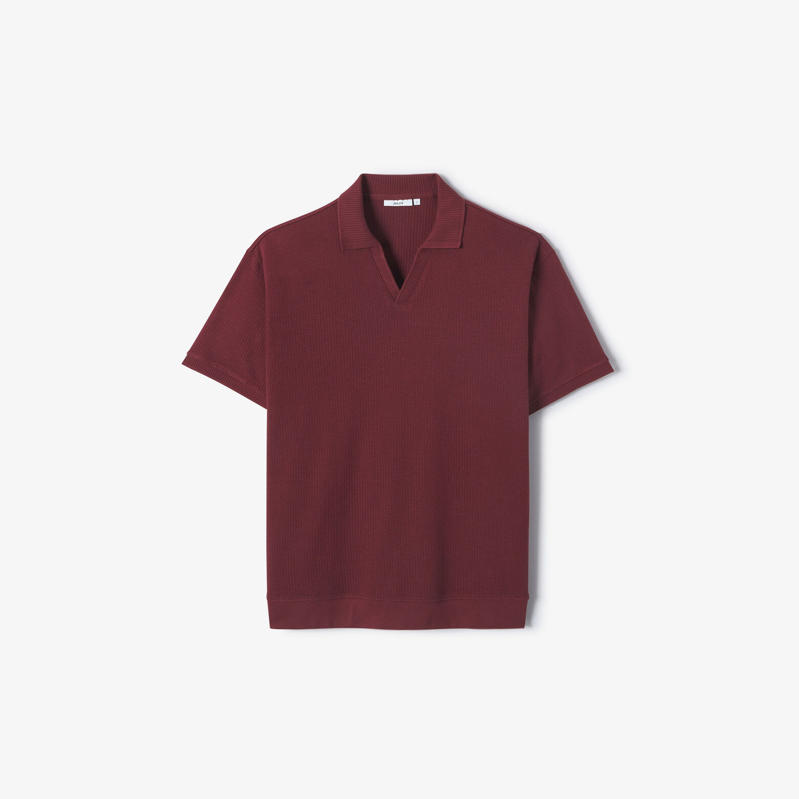 Polo manches courtes col resort en c&ocirc;te